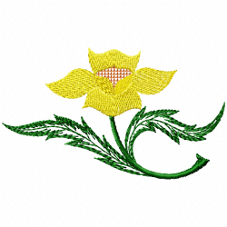 Flowers And Tree Embroidery Design 3